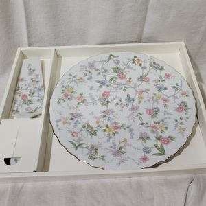 NIB Andrea by Sadek Corona Cake Plate and Pie Server